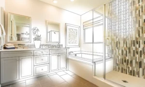 custom master bathroom design